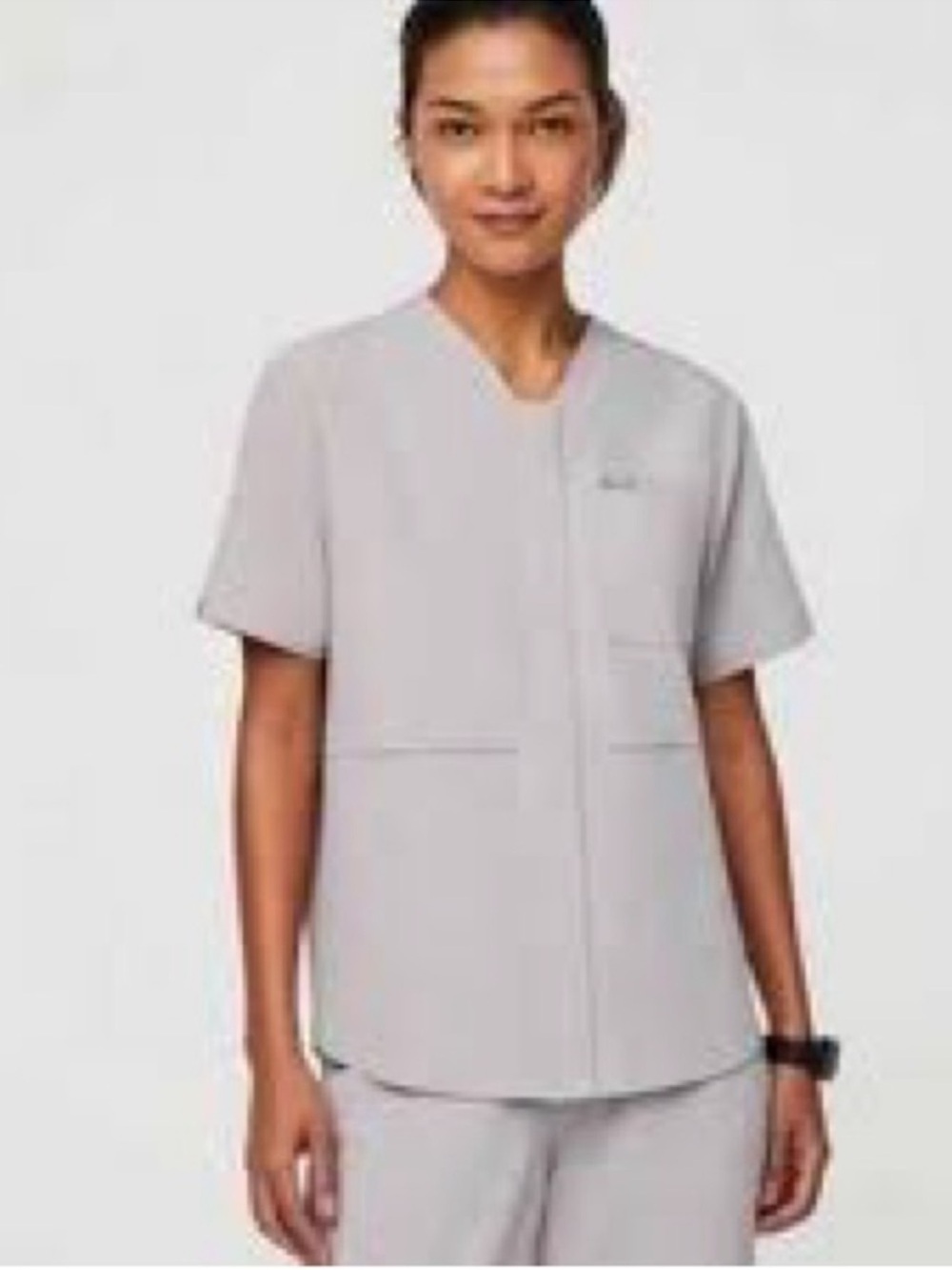 FIGS MASAYA FULL ZIP SHORT SLEEVE SCRUB TOP XS